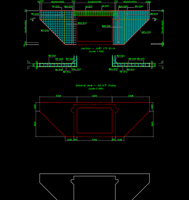 Wingwall of Culvert Free drawing