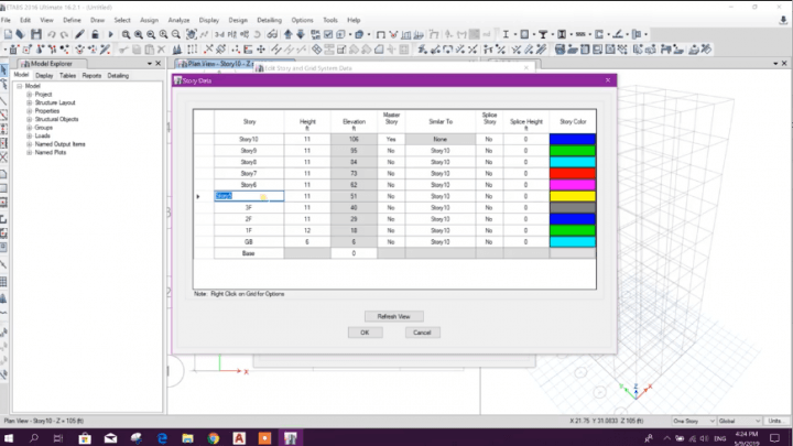 10 Storied Building Design in ETABS (Part 01)