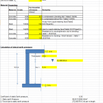 Analysis and Design of Tank Walls Spreadsheet