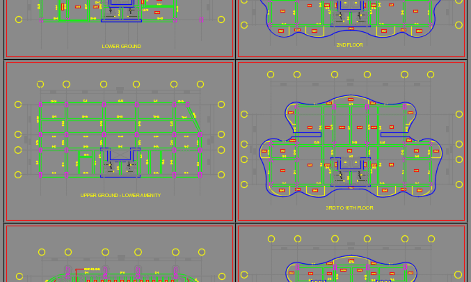 As-Built Structural Keyplan Autocad Drawing