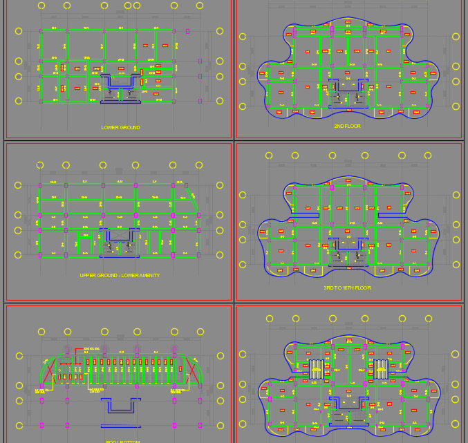 As-Built Structural Keyplan Autocad Drawing