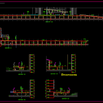 Bridge Elevation and Cross Section Details Free Autocad Drawing