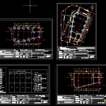 COMMERCIAL BUILDING Columns and Piles Details Autocad Drawing