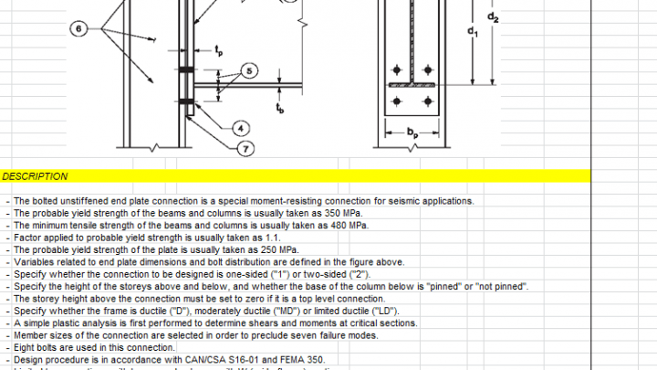 Canadian Seismic Design of Steel Structures Spreadsheet