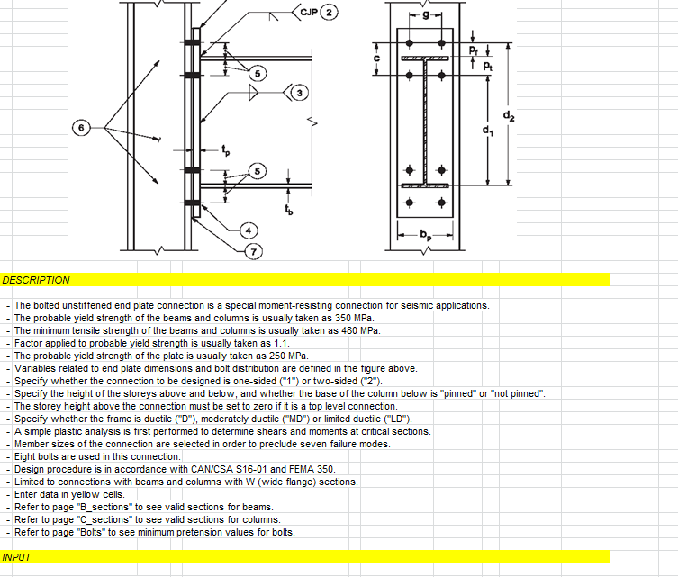 Canadian Seismic Design of Steel Structures Spreadsheet