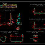 Chute And Flip Bucket Reinforcement Typical Sections Autocad Drawing