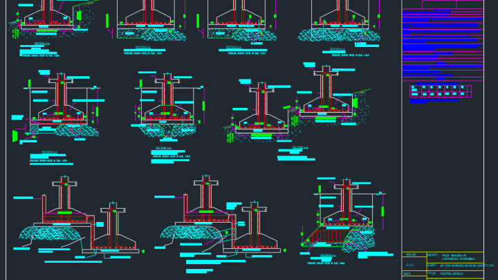 Combined Footing details Free DWG