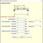 Computer Aided Design Beam Spreadsheet