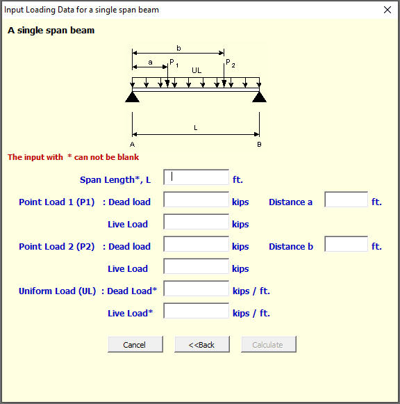 Computer Aided Design Beam Spreadsheet