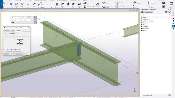 Custom Components in Tekla Structures