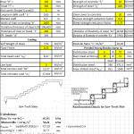 Design of Saw Tooth and Slabless Stair Spreadsheet