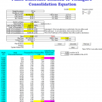 Finite Difference Solution to Terzaghi’s Consolidation Equation Spreadsheet