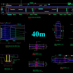 Girder Elevation and section reinforcement Free Drawing