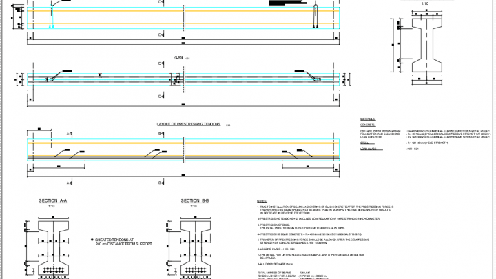 Girder Framework Plan Free Drawing