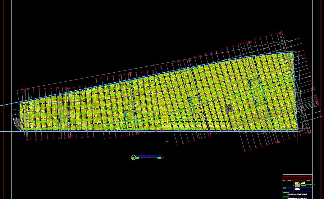 Ground Floor Framing Plan Autocad Drawing