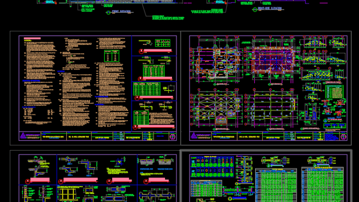 Gym and Spa Structural Details Autocad Drawing