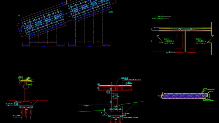 Hinge Slab Detail Autocad Drawing