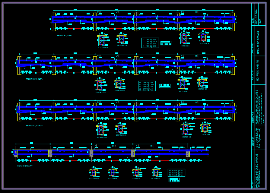 Large Precast Pile Sample Autocad Drawing