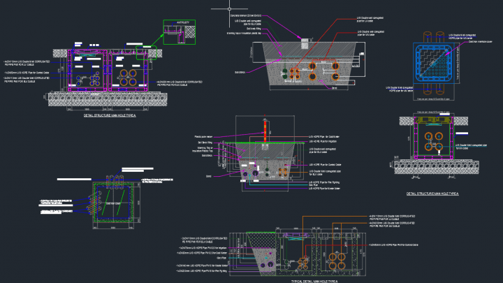 Manhole and Handhole details Free drawing