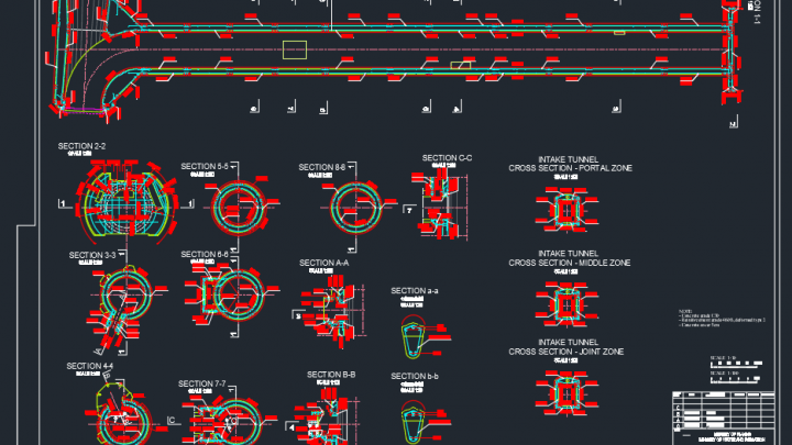 Multilevel Water Intake Reinforcement Free Drawing