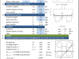 Pile Cap Design for Piles According to ACI 318-08 Spreadsheet