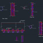 Piles and raft reinforcement Free Drawing