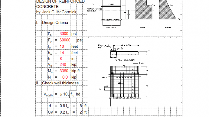 Shear Wall Design Spreadsheet