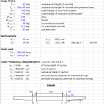 Shear and Torsion Calculation on Bridge Section Spreadsheet