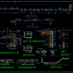 Slab and Stairs Reinforcement Details Autocad Drawing