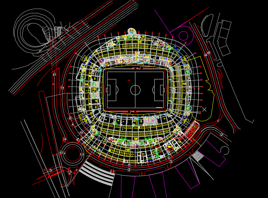 Stadium Layout Plan Free Drawing