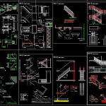 Staircase Structural Design Autocad Drawing