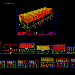 Steel Building plans with details Autocad Drawing