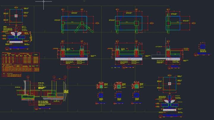 Steel Foundation details Free drawing