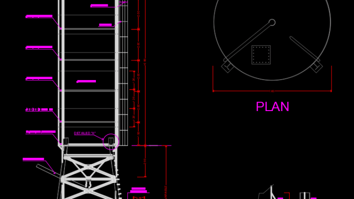 Steel Silo Autocad Drawing