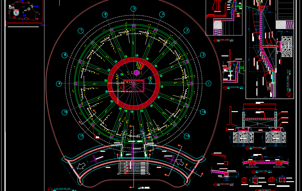 Structural Ground Floor Details Autocad Drawing