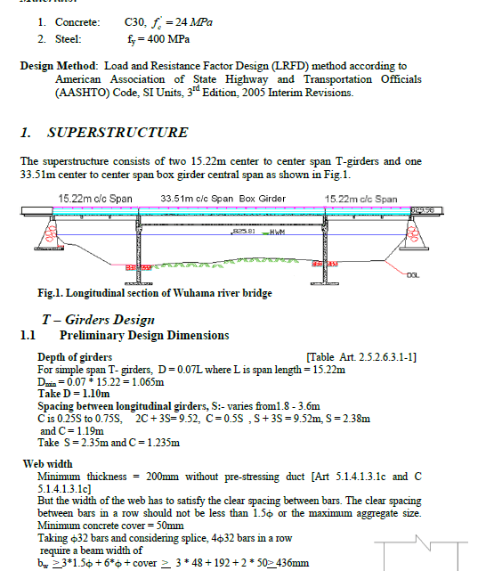 T-Girder Design Example Note