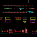 Tunnel plan, profil and cross section details Free DWG