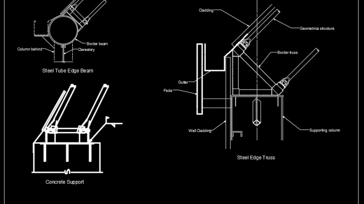 Typical Dome Support Details Autocad Drawing