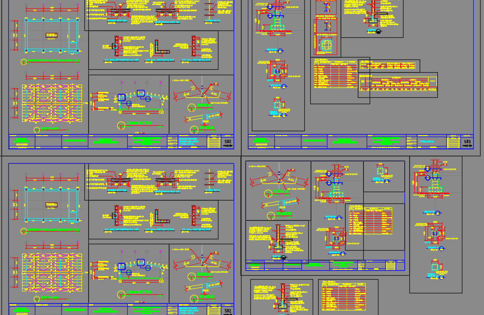 WAREHOUSE SHOP BUILDING Structural Details Autocad Drawing