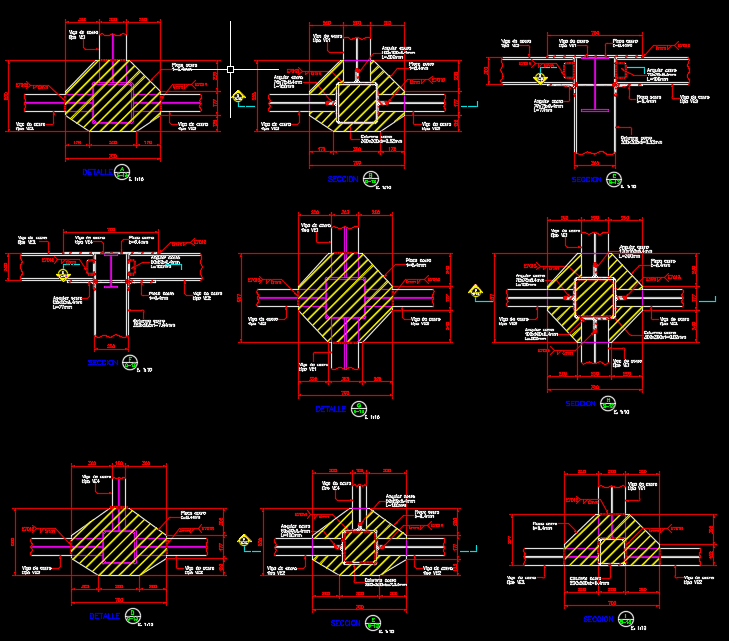 Web Girder Anchorage Autocad Free Drawing