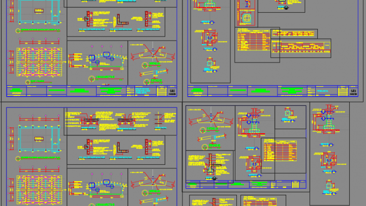 WAREHOUSE SHOP BUILDING Structural Details Autocad Drawing