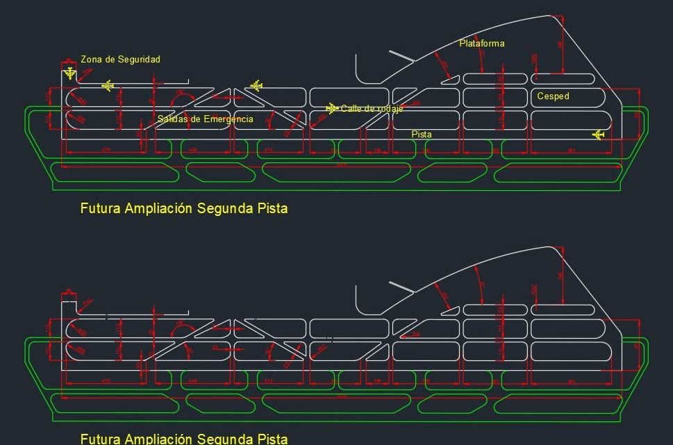 Airport Runway Design Autocad Drawing