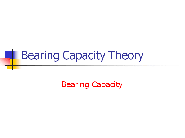 Bearing capacity of shallow Foundation