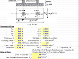 Combined Foundation for Pipe Rack Spreadsheet