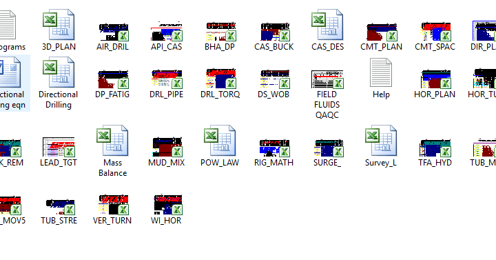 Drilling Design Spreadsheets