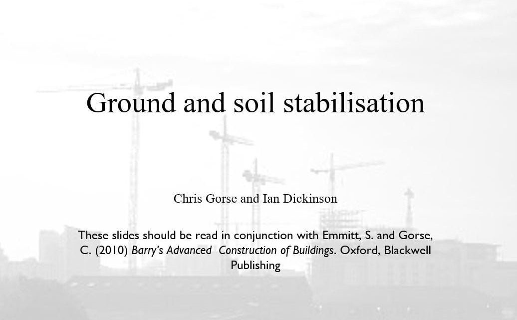 Ground and Soil Stabilisation Presentation