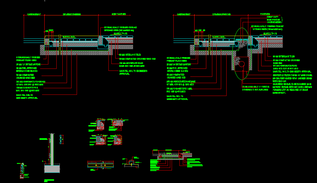 Pavement Details Autocad Drawing