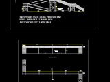 Pedestrian Steel Bridge Autocad Drawing