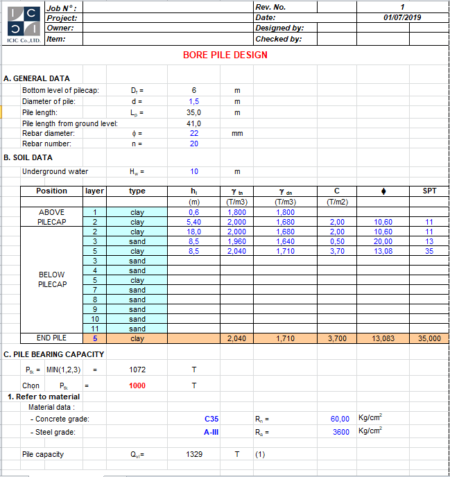 structural design excel sheets