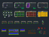 Complete Steel Building Structure Autocad Drawing